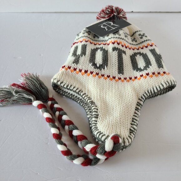 ROBIN RUTH KNITTED PERUVIAN HAT/BRAIDED TASSEL BEANIE-WINTER SKI STYLE- ONE SIZE - Picture 6 of 8